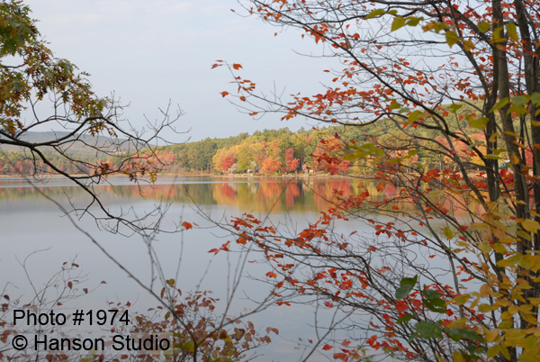 Harrisville, NH - Harrisville Pond - Fall with Leaves